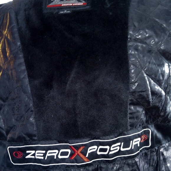 ZERO XPOSUR DOWN Coat Sz M Black Puffer Ski Jacket - Picture 8 of 8